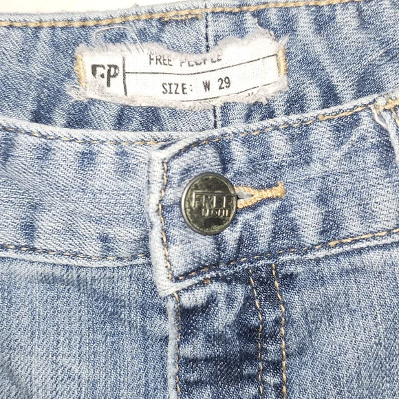 Free People Patchwork Jeans Size 29 - Picture 4 of 10